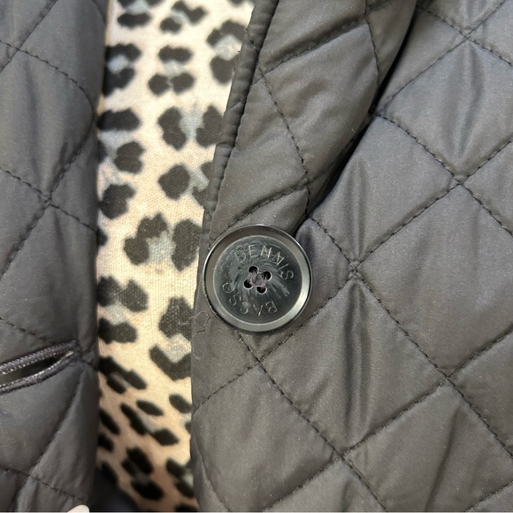 Dennis basso quilted long coat jacket with faux fur details and hood - Picture 2 of 8